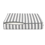 Ensemble Coussins Salon Jardin 60x60 Rayure Gris Clair - Premium 270g (Assise + Dossier)