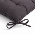Set of 4 Chair Pads 40x40 Carbon Grey - Indoor & Outdoor (Water-Repellent with Ties)