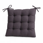 Set of 4 Chair Pads 40x40 Carbon Grey - Indoor & Outdoor (Water-Repellent with Ties)