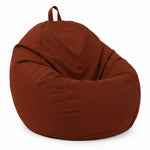 Pouf Poire XL 110x120 Terracotta - Déhoussable & Imperméable (Garni Billes)