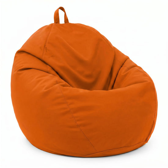 XL peervormige zitzak 110x120 Oranje - Afneembaar & Waterdicht (Garni Korrels)