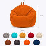 XL Pear Bean Bag 110x120 Orange - Removable Cover & Waterproof (Garni Beads)