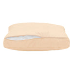 Ensemble de coussins de salon jardin beige 100x50, déhoussables et anti-UV pour fauteuils et canapés, Deco-arts.fr