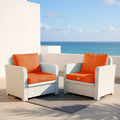Ensemble Coussins Salon Jardin 50x60 Orange - Largeur 60cm (Assise + Dossier)