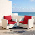 Ensemble Coussins Salon Jardin 60x70 Rouge - Déhoussable & Anti-UV (Assise + Dossier)