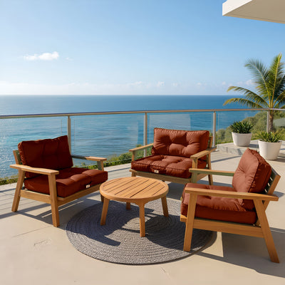 Coussins capitonnés 60x60 cm en terracotta, épais 15 cm et moelleux, pour fauteuils et canapés, déco-arts.fr