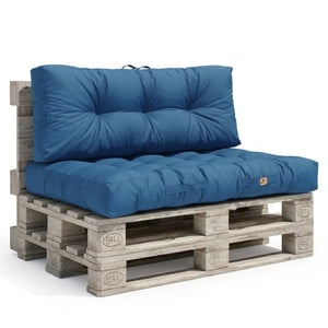 Ensemble Coussins Palette 120x80 Bleu Pétrole - Imperméable & Épais 15cm