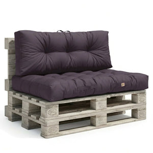 Palletkussenset 120x80 Koolstofgrijs - Waterdicht & Dik 15cm