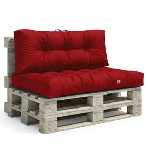 Palletkussenset 120x80 Chilirood - Waterdicht & Dik 15cm