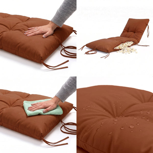 Colchão para Espreguiçadeira 185x55 Terracota, impermeável