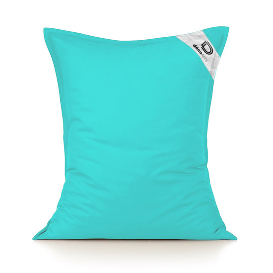 Housse pour Pouf Géant XL 120x80cm Intérieur et Extérieur - Bleu Caraïbes - Deco-arts.fr