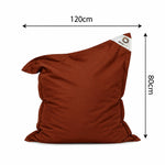 XL Bean Bag Cover 120x80 Terracotta - (Cover Only - To Fill - Indoor/Outdoor)