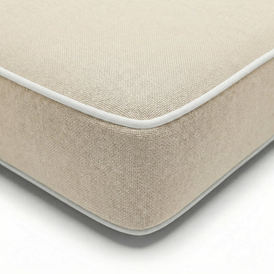 Premium Sonnenliegen-Auflage 190x60 Buttergelb - 10cm Dick & Kopfkissen (Abnehmbar)