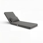 Premium Sonnenliegen-Auflage 190x60 Dunkelgrau - 10cm Dick & Kopfkissen (Abnehmbar)