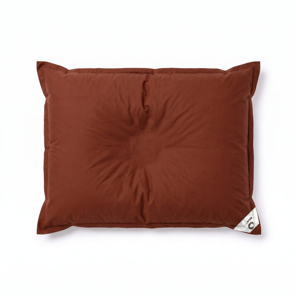 Pouf géant flottant Terracotta vu de dessus sur fond blanc