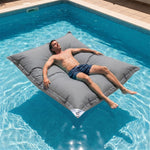 Pouf Géant Flottant 180x140 Gris Galet - Piscine & XXL (Billes)