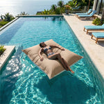 Capa de Pufe Flutuante XXL 180x140 Bege - (Capa Avulsa para Encher - Spécial Piscina)