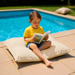 Housse pour Pouf Géant XL 120x80cm Intérieur et Extérieur - Beige - Deco-arts.fr