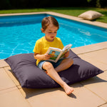 Housse pour Pouf Géant XL 120x80cm Intérieur et Extérieur - Gris carbone - Deco-arts.fr