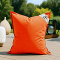 Housse de Pouf XL 120x80 Orange - (Housse Seule à Garnir - Intérieur/Extérieur)
