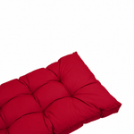 Tufted Cushion Set 60x60 Red - Thick 15cm & Plush (Seat + Backrest)