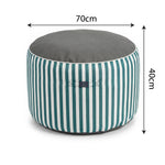 Ambiance jardin avec pouf vert