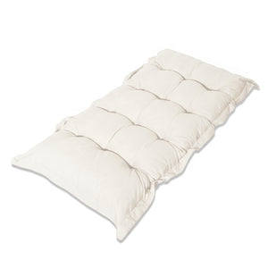 Coussin Banc & Sol Capitonné 120x60 Blanc Cassé - Épais 10cm (Polyvalent)