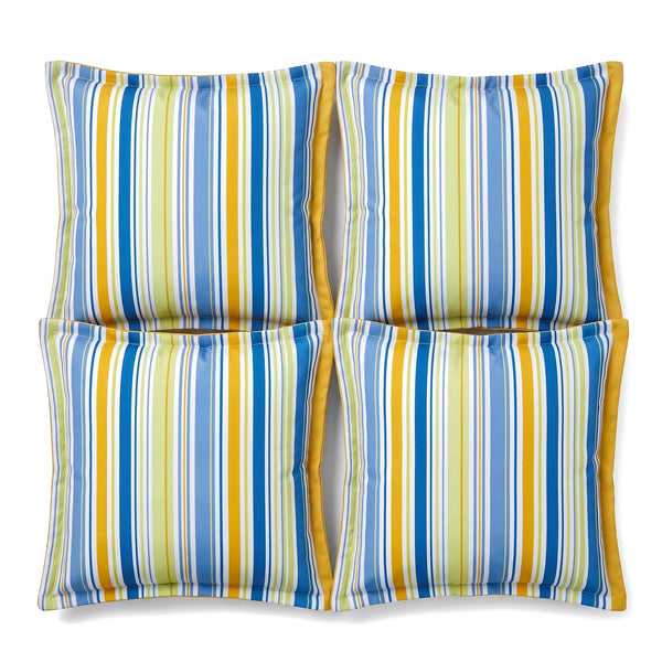 Lot de 4 coussins déco 45x45 motif Rayures Solaires