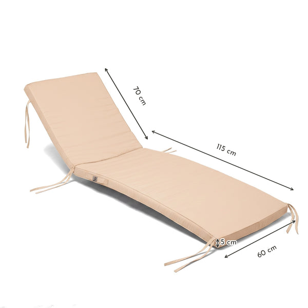 Matelas Bain de Soleil 185x60 Beige, imperméable