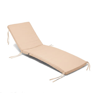 Ligbedkussen 185x60 Beige - Afneembaar & Waterdicht (Ligstoel)