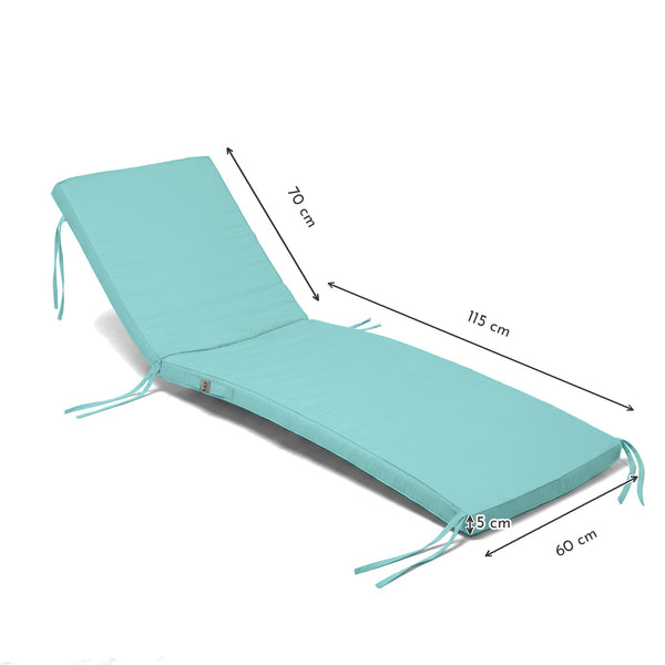 Matelas Bain de Soleil 185x60 Bleu Caraïbes, imperméable