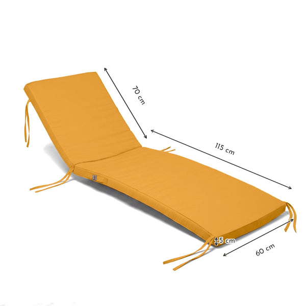 Matelas Bain de Soleil 185x60 Jaune Miel, imperméable