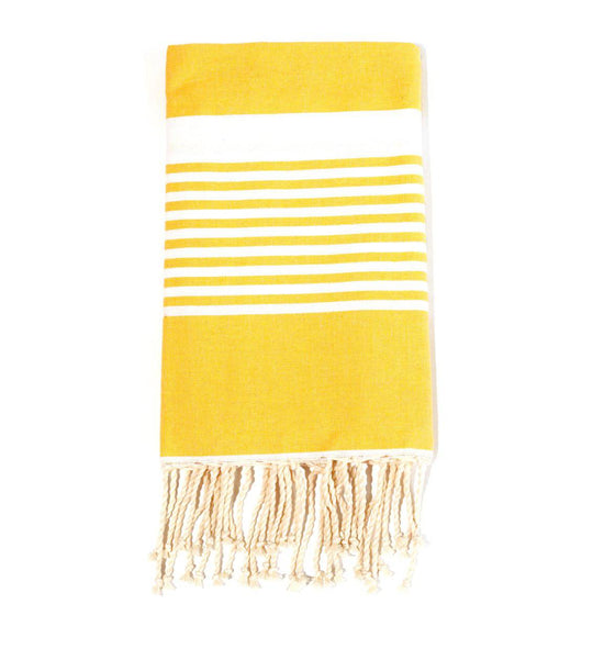 Fouta en coton arthur 100x200cm jaune - Deco-arts.fr
