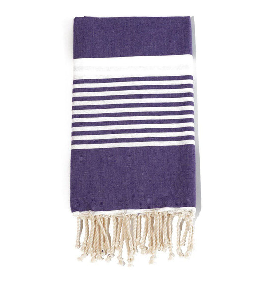Fouta en coton arthur 100x200cm violet - Deco-arts.fr