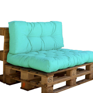 Ensemble Coussins Palette 120x80 Vert Mint - Imperméable & Épais 15cm