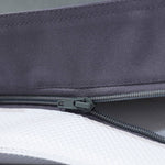 Pouf géant flottant pour piscine, gris carbone, 180x140 cm, en billes, déhoussable, conçu par Deco-arts.fr.