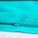 Housse de pouf géant XXL 180x140 cm en tissu bleu Caraïbes, déhoussable pour intérieur et extérieur, marque Deco-arts.fr