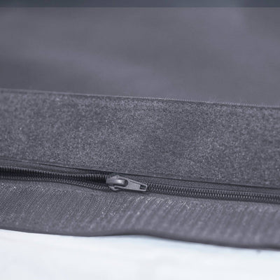 Pouf géant XXL 180x140 cm gris carbone, déhoussable et imperméable, pour salon ou jardin, par Deco-arts.fr.