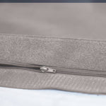 Pouf géant XXL 180x140 cm gris galet, déhoussable et étanche, pour salon ou jardin, par Deco-arts.fr.