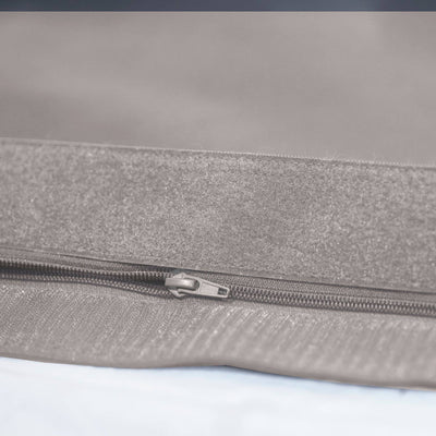 Pouf géant XXL 180x140 cm gris galet, déhoussable et étanche, pour salon ou jardin, par Deco-arts.fr.