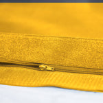 Pouf géant XXL 180x140 cm jaune miel, extérieur et intérieur, déhoussable et étanche, mousse, pour salon ou jardin.