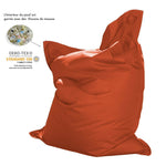 Pouf géant XXL 180x140 cm en terracotta, waterproof et déhoussable, pour extérieur et intérieur, par Deco-arts.fr