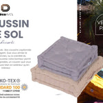 Lot de 2 coussins de sol décoratifs rouge piment 40x40 cm, épais 12 cm avec poignée, par Decoartss.