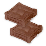 Coussin de sol lot de 2 - 40 x 40 cm Rouille - Deco-arts.fr