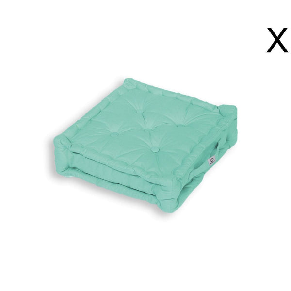 Coussin de sol lot de 2 - 50 x 50 cm Vert Mint - Deco-arts.fr