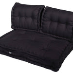 Coussins palette capitonné 120x80x20cm Gris Carbone - Deco-arts.fr