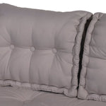 Coussins palette capitonné 120x80x20cm Gris galet - Deco-arts.fr