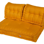Kit de coussins Decoartss pour fauteuils et canapés, palette jaune miel, assise XXL 120x80cm, épaisse 20cm, 1 assise + 2 dossiers