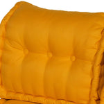 Kit de coussins Decoartss Palette Europe 120x80cm jaune miel, assise épaisse 20cm avec 1 coussin et 2 dossiers pour fauteuils et canapés