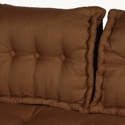 Decoartss palette cushion set with rust-colored 120x80cm seat and thick 20cm backrest cushions for sofas and armchairs.